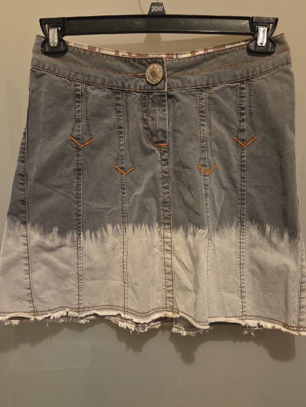 D-Lite Gray Ombre Denim Skirt - Casual A-Line